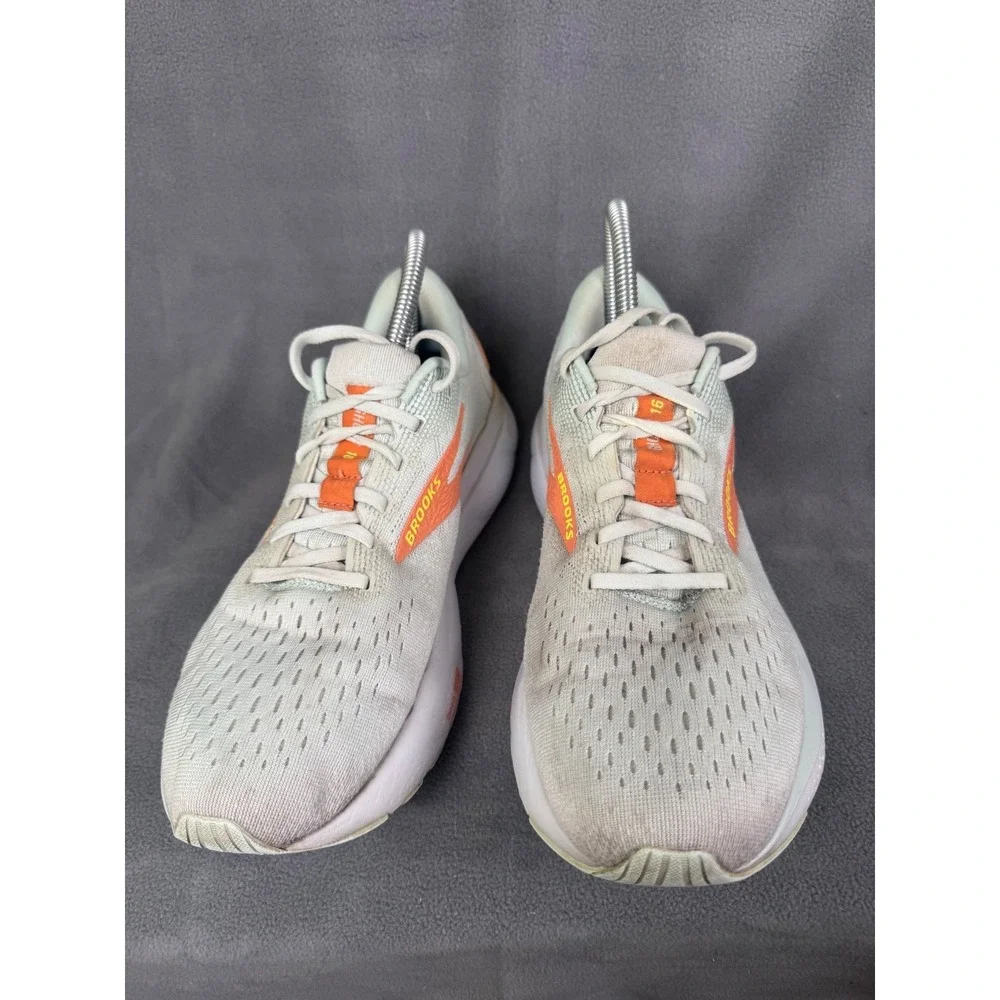 Brooks Ghost 16 Mens Running Shoes Grey Orange DNA LOFT 1204071B411 Size 10‎